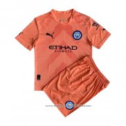 Camisola Manchester City Goleiro 2022-2023 Crianca Laranja