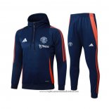 Sueter de Treinamento Manchester United 2024-2025 Crianca Azul