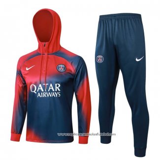 Sueter de Treinamento Paris Saint-Germain 2023-2024 Crianca Vermelho y Azul