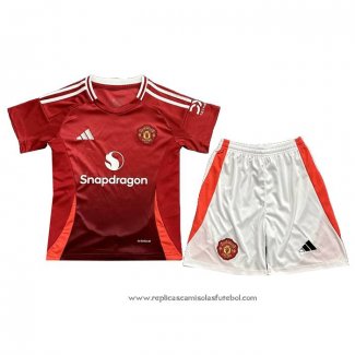 Camisola 1º Manchester United 2024-2025 Crianca