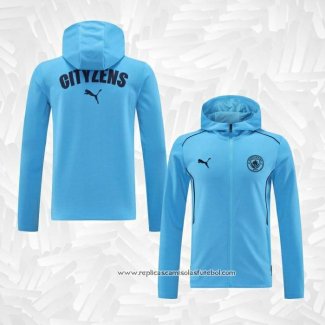 Jaqueta Hoodie Manchester City 2024-2025 Azul