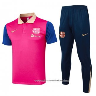 Conjunto Polo del Barcelona 2024-2025 Vermelho