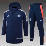 Conjunto de Agasalho Manchester United 2024-2025 Azul