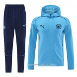 Fato de Treino Hoodie Manchester City 2024-2025 Azul