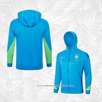 Jaqueta Hoodie Brasil 2024-2025 Azul