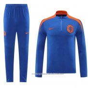 Sueter de Treinamento Holanda 2024-2025 Azul