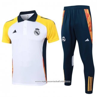 Conjunto Polo del Real Madrid 2024-2025 Branco