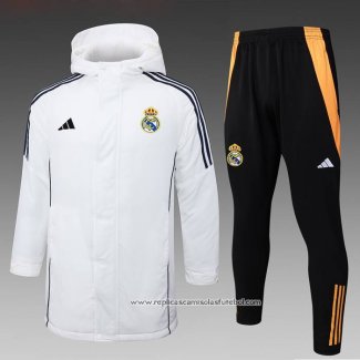 Conjunto de Agasalho Real Madrid 2024-2025 Branco