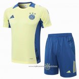 Fato de Treino Ajax 2024-2025 Manga Curta Amarelo - Calcas Curta