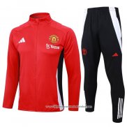 Jaqueta de Treinamento Manchester United 2024-2025 Crianca Vermelho