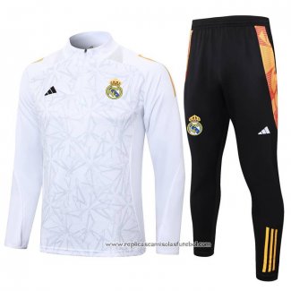 Sueter de Treinamento Real Madrid 2024-2025 Crianca Branco