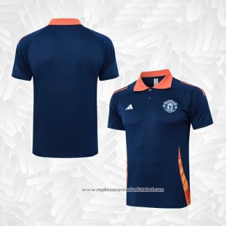 Camisola Polo del Manchester United 2024-2025 Azul