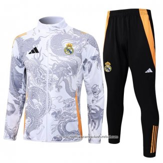 Jaqueta de Treinamento Real Madrid Dragon 2024-2025 Branco