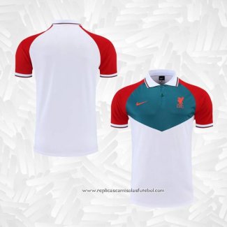 Camisola Polo del Liverpool 2022-2023 Branco Vermelho Verde