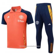 Conjunto Polo del Manchester United 2024-2025 Laranja