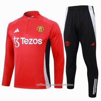 Sueter de Treinamento Manchester United 2024-2025 Vermelho