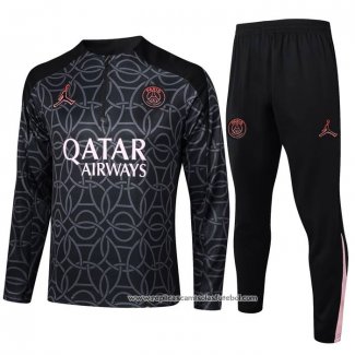 Sueter de Treinamento Paris Saint-Germain Jordan 2024-2025 Crianca Preto