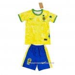 Camisola Brasil Jesus 2024-2025 Crianca Amarelo