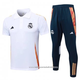 Conjunto Polo del Real Madrid 2024-2025 Branco