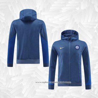 Jaqueta Hoodie Inter de Milao 2024-2025 Azul