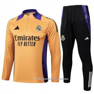 Sueter de Treinamento Real Madrid 2024-2025 Crianca Amarelo