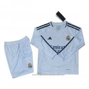 Camisola 1º Real Madrid 2024-2025 Crianca Manga Comprida