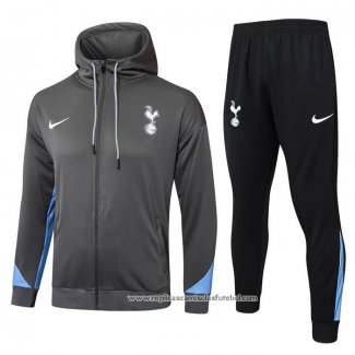 Fato de Treino Hoodie Tottenham Hotspur 2024-2025 Cinza