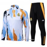 Jaqueta de Treinamento Real Madrid 2024-2025 Branco y Amarelo