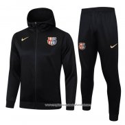 Fato de Treino Hoodie Barcelona 2024-2025 Preto