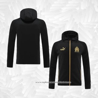 Jaqueta Hoodie Olympique Marsella 2022-2023 Preto