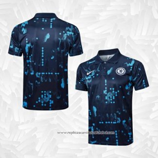 Camisola Polo del Chelsea 2024-2025 Azul Oscuro