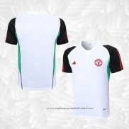 Camisola de Treinamento Manchester United 2023-2024 Branco y Preto