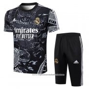 Fato de Treino Real Madrid Dragon 2024-2025 Manga Curta Preto - Calcas Curta