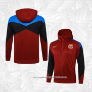 Jaqueta Hoodie Barcelona 2024-2025 Vermelho