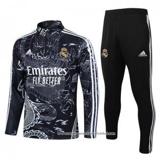 Sueter de Treinamento Real Madrid 2023-2024 Crianca Preto