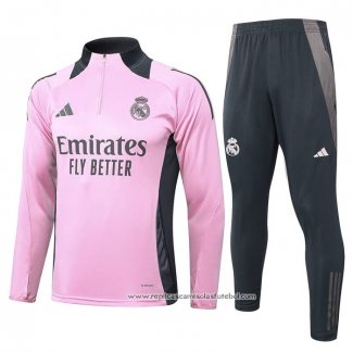 Sueter de Treinamento Real Madrid 2024-2025 Rosa