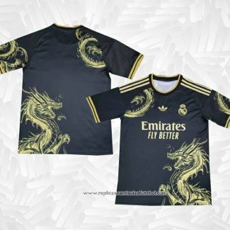 Camisola Real Madrid Dragon 2024-2025 Preto Oro Tailandia