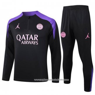 Sueter de Treinamento Paris Saint-Germain Jordan 2024-2025 Crianca Preto