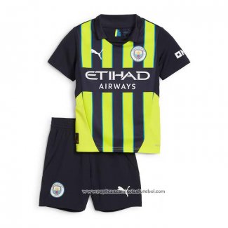 Camisola 2º Manchester City 2024-2025 Crianca