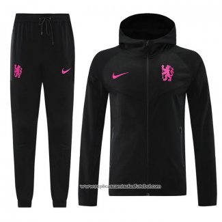 Fato de Treino Hoodie Chelsea 2024-2025 Preto