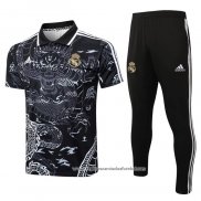 Conjunto Polo del Real Madrid Dragon 2024-2025 Preto