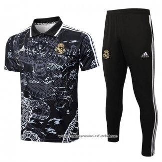 Conjunto Polo del Real Madrid Dragon 2024-2025 Preto