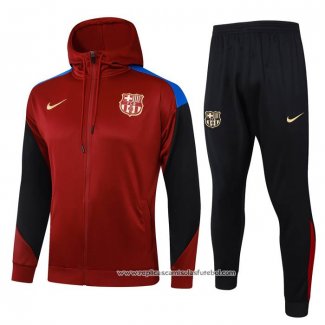 Fato de Treino Hoodie Barcelona 2024-2025 Vermelho