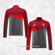 Jaqueta AC Milao 2024-2025 Vermelho Cinza