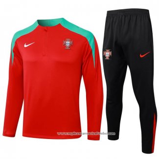 Sueter de Treinamento Portugal 2024-2025 Vermelho